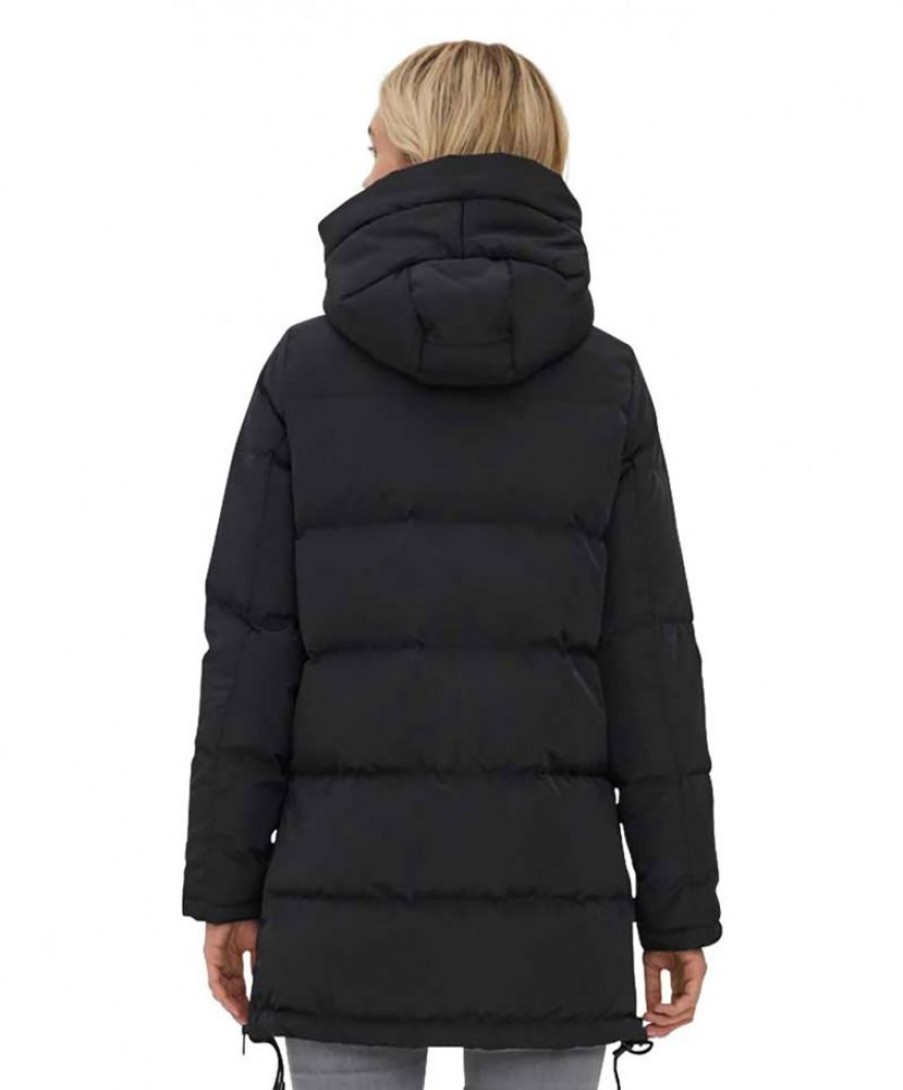 Damen Vero Moda Jacken | Vero Moda Kaputzenjacke Oslo In Schwarzer Langform