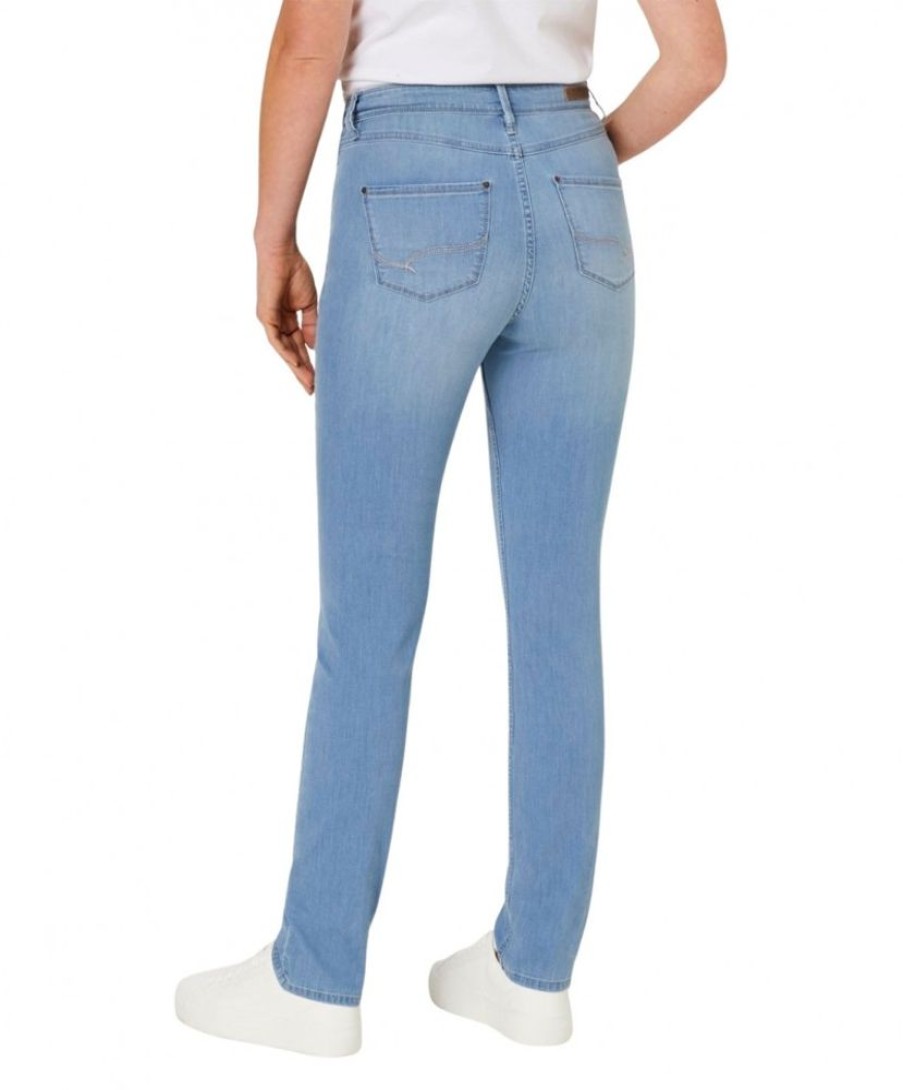 Damen Paddocks Slim Fit | Paddocks Jeans Pat Mit Hohem Bund In Hellblau