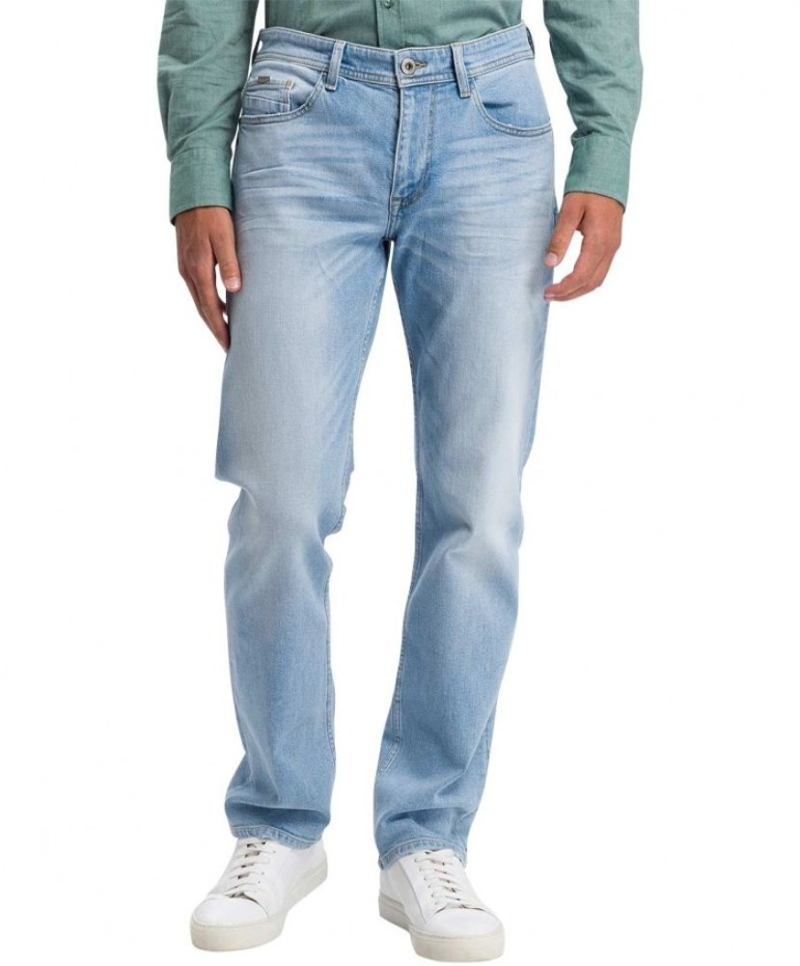 Herren Cross Tapered | Cross Jeans Relaxed Fit Antonio In Hellem Blau