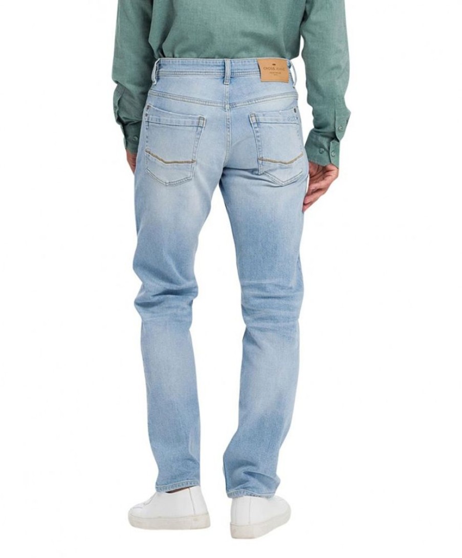 Herren Cross Tapered | Cross Jeans Relaxed Fit Antonio In Hellem Blau