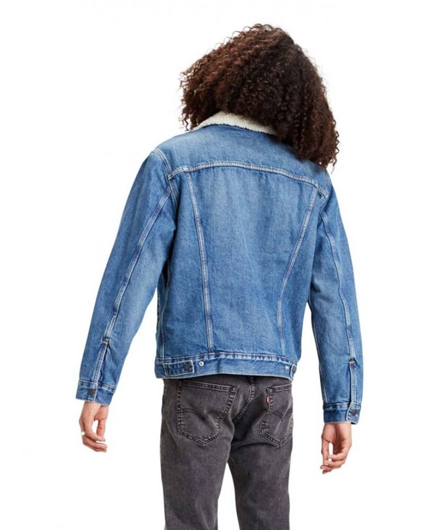 Herren Levis Jacken | Levi'S Herren Jeansjacke Sherpa Trucker In Farble