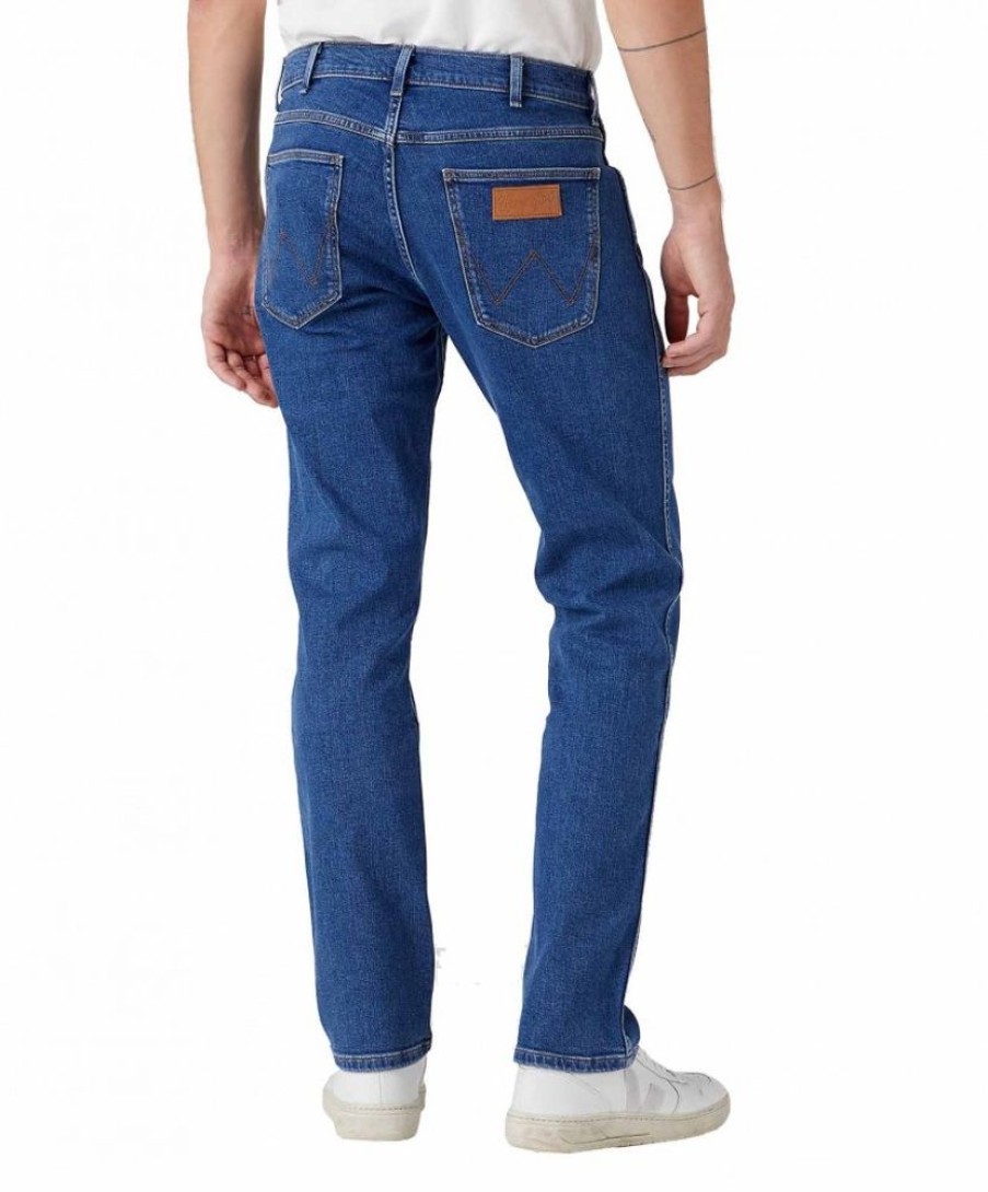 Herren Wrangler Regular Fit | Wrangler Greensboro Jeans Straight Fit In Stonewash