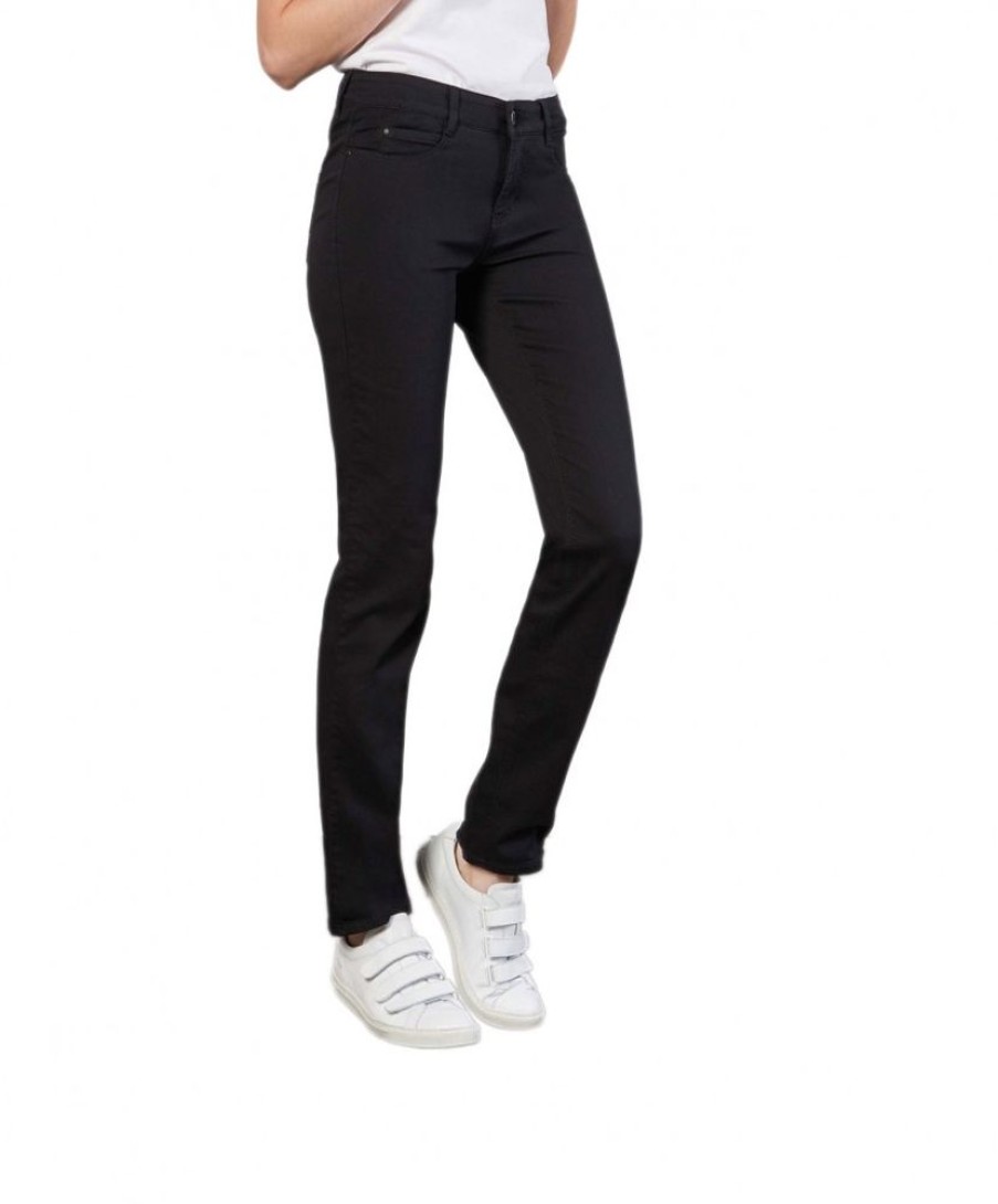 Damen MAC Regular | Mac Dream Jeans Straight Fit In Schwarzem Black Black