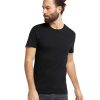 Herren Mustang Shirts | Mustang Herren Basic Rundhals T-Shirt Aus Schwarzer Baumwolle