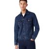 Herren Wrangler Jacken | Wrangler Jeansjacke Aus Bio-Baumwolle In Coalblue Stone