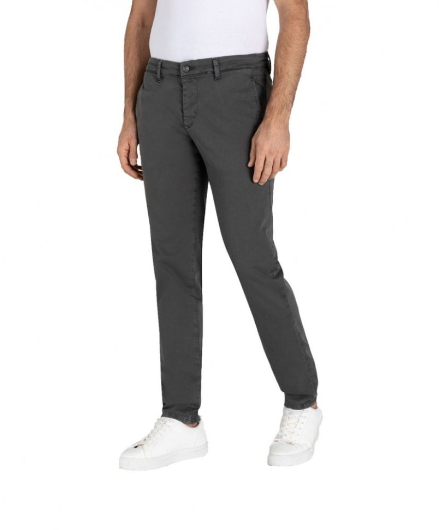 Herren MAC Chinohosen | Mac Drivers Pants Mit Modern Fit In Grau Ton