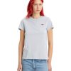 Damen Levis Shirts | Levi'S T-Shirt Perfect Tee Mit Logo-Aufnaher In Hellblau