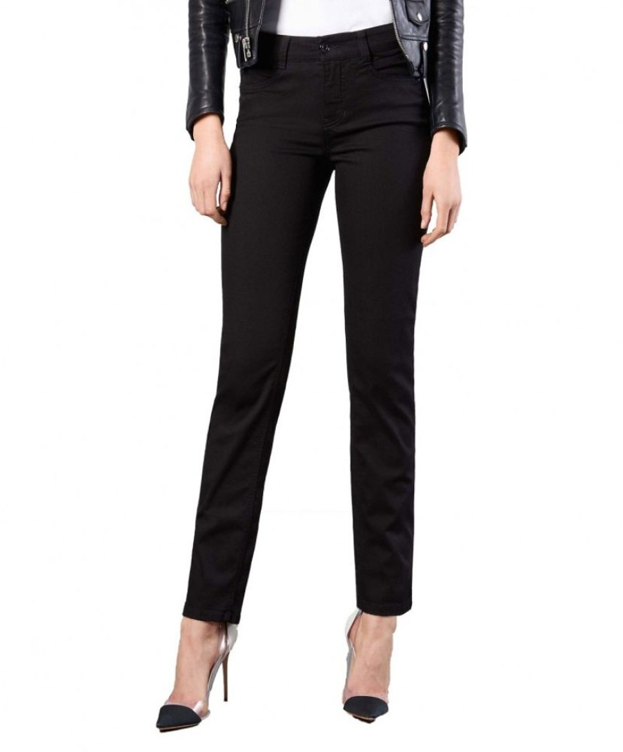 Damen MAC Slim Fit | Mac Angela Jeans Slim Fit In Schwarzem Black-Black