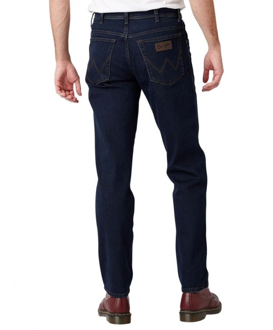 Herren Wrangler Regular Fit | Wrangler Texas Stretch Blue Black W121 75 001