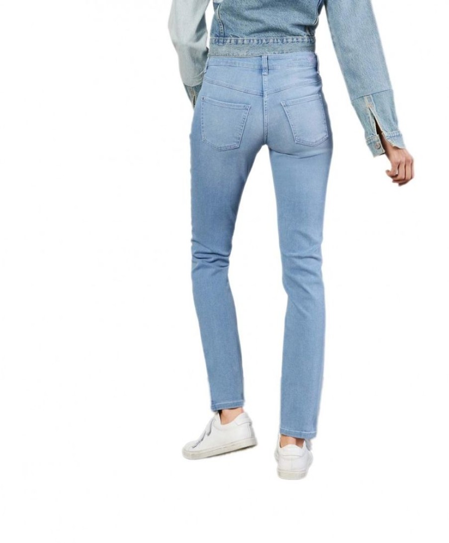 Damen MAC Straight Leg | Mac Dream Jeans - Gerade Silhouette In Bleached Blue Waschung