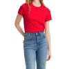 Damen Levis Shirts | Levi'S T-Shirt Perfect Tee In Poppy Red Mit Mini-Logo