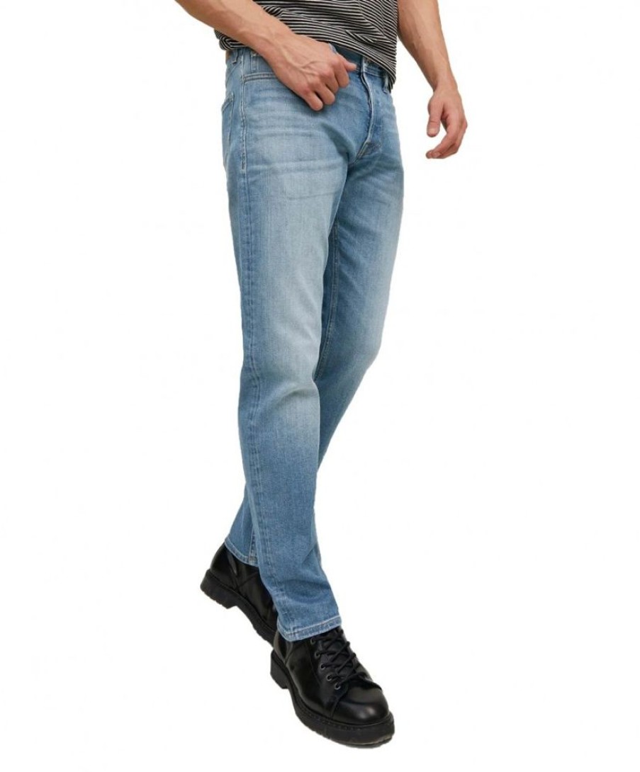 Herren Jack & Jones Stretch Jeans | Jack & Jones Mike Jeans Loose Fit In Hellblau