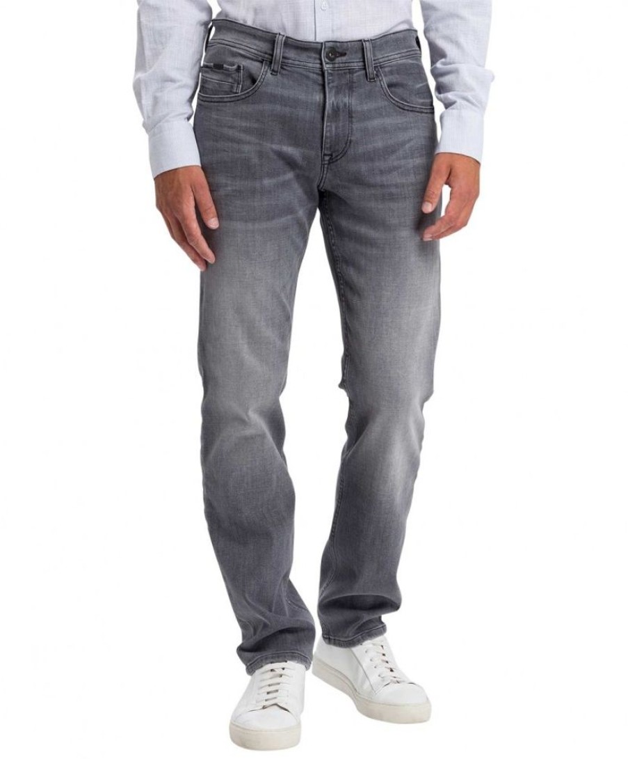 Herren Cross Tapered | Cross Jeans Relaxed Fit Antonio In Dunklem Grey