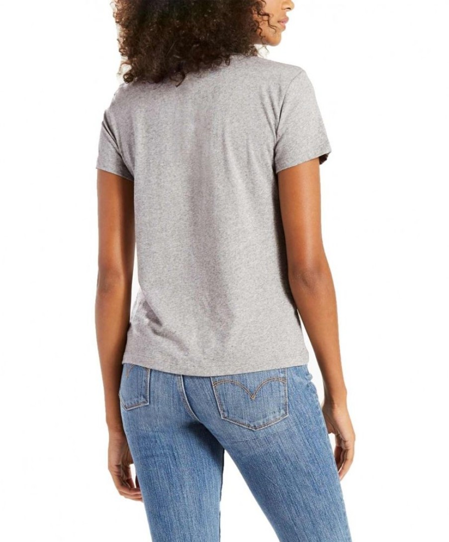 Damen Levis Shirts | Levi'S Damen T Shirt The Perfect Tee In Sportswear Smokestack