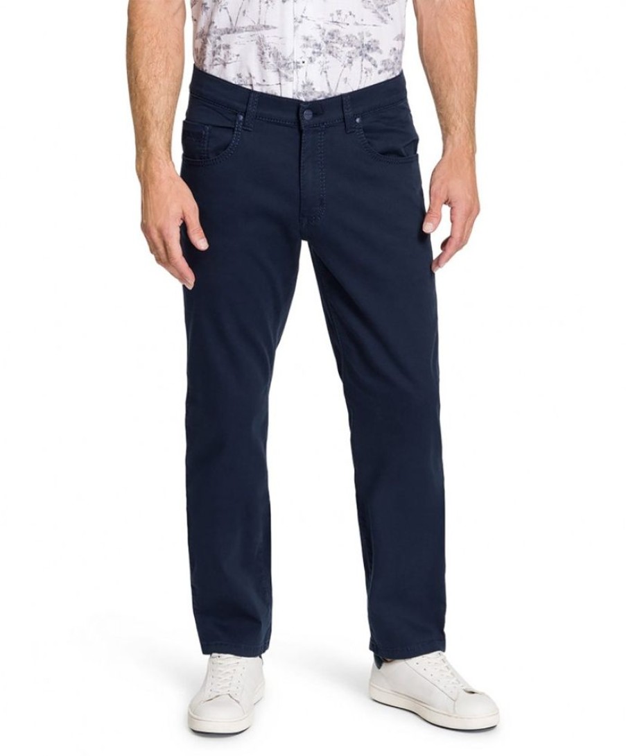 Herren Pioneer Stoffhosen | Pioneer Herren-Hose Rando 1674 Aus Bio-Baumwolle In Navy | Jeans-Meile.De