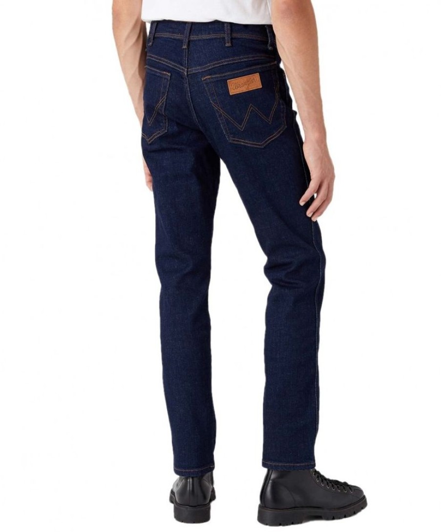 Herren Wrangler Slim Fit | Wrangler Texas Slim Jeans In Dunklem Rinsewash