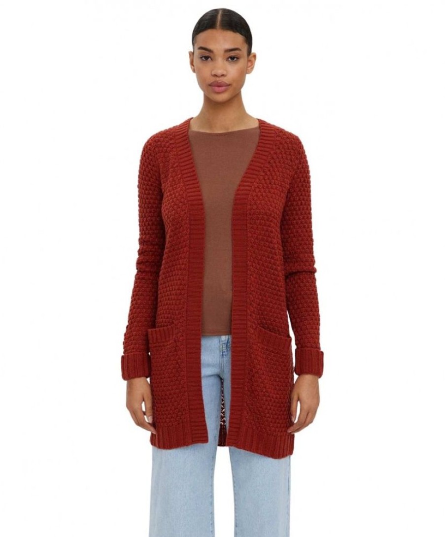 Damen Vero Moda Jacken | Vero Moda Cardigan Esme Open In Chili Oil