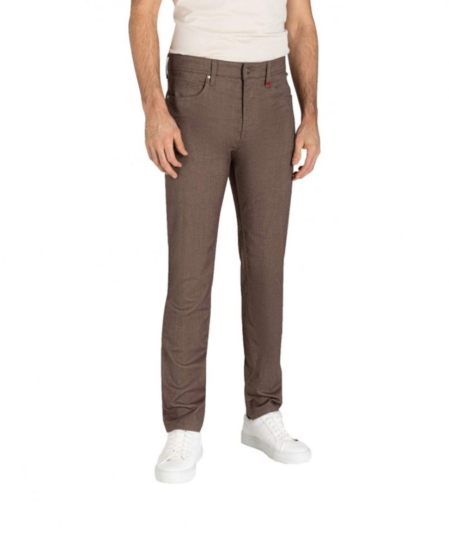 Herren MAC Stoffhosen | Mac Arne Hose Mit Struktur Flex In Edler Melange-Optik | Jeans-Meile.De