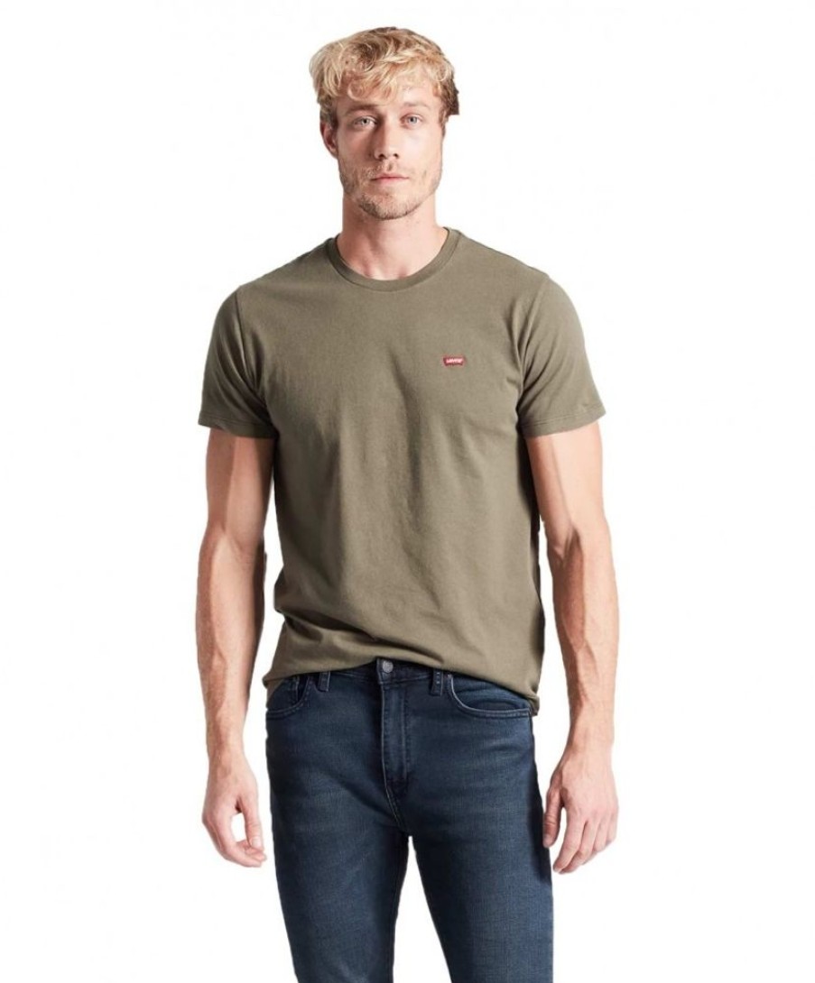 Herren Levis Shirts | Levi‘S Herren T Shirt Original Housemark In Olivgrun