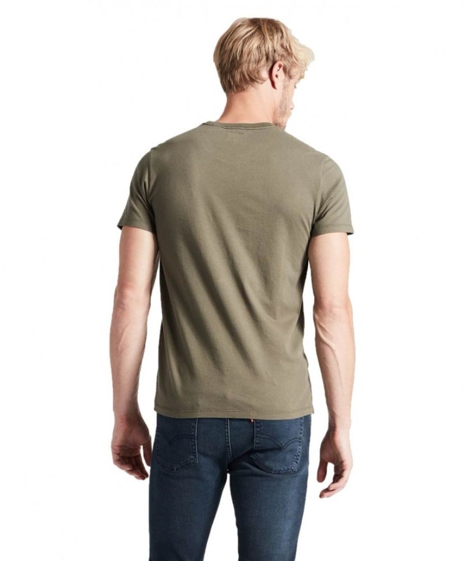 Herren Levis Shirts | Levi‘S Herren T Shirt Original Housemark In Olivgrun