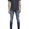 Herren Jack & Jones Skinny Fit | Jack & Jones Jeans Skinny Fit Liam In Mittelblauem Used-Look