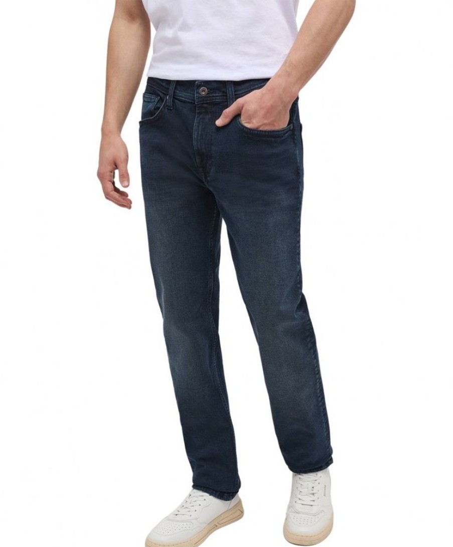 Herren Mustang Slim Fit | Mustang Orlando Slim Jeans In Dunkelblauer Waschung