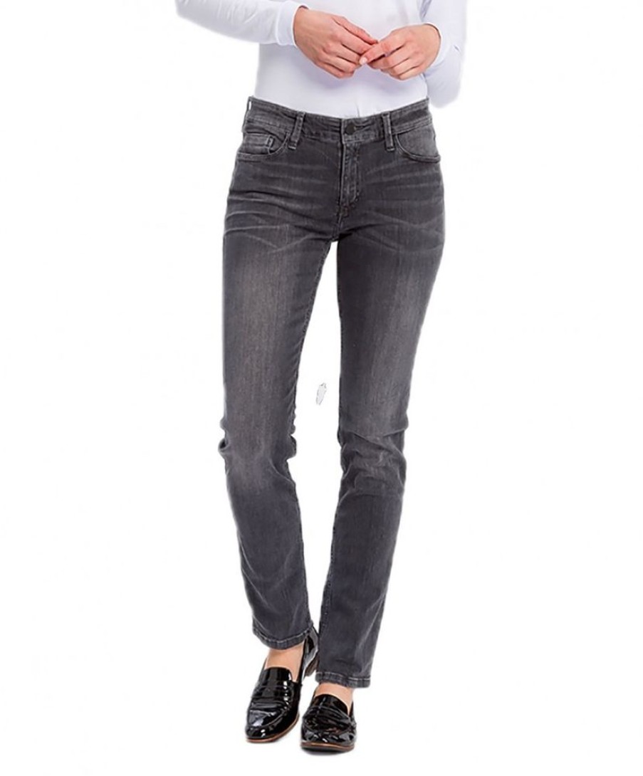 Damen Cross Slim Fit | Cross Anya - Dunkelgraue Jeans Mit Modischen High Waist