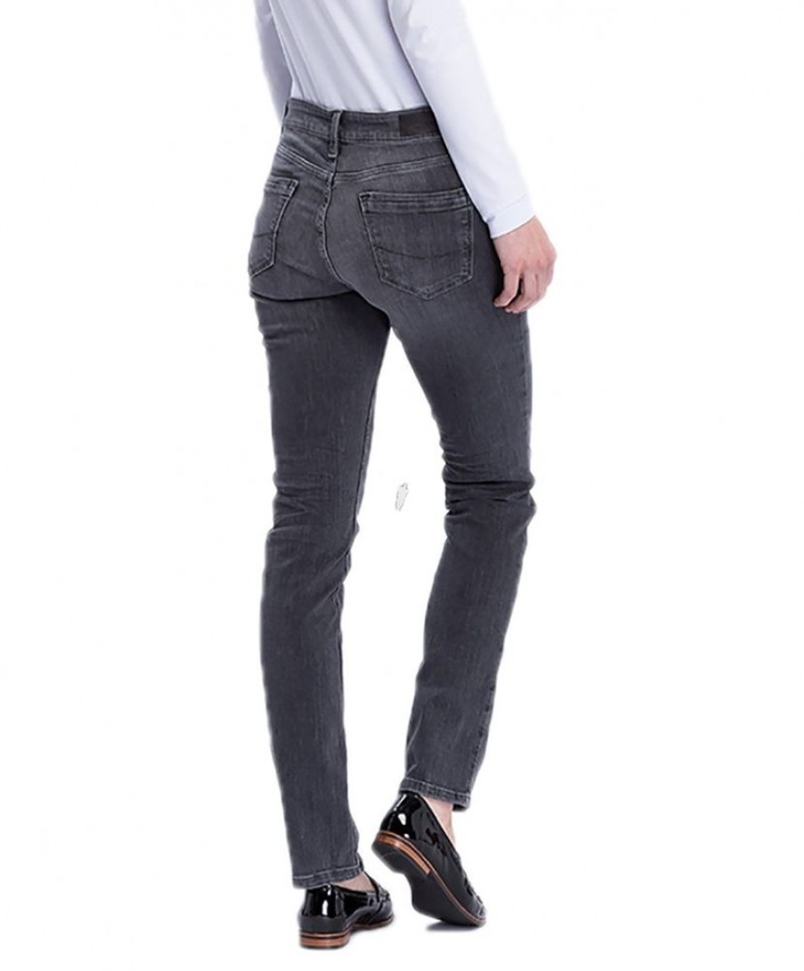 Damen Cross Slim Fit | Cross Anya - Dunkelgraue Jeans Mit Modischen High Waist