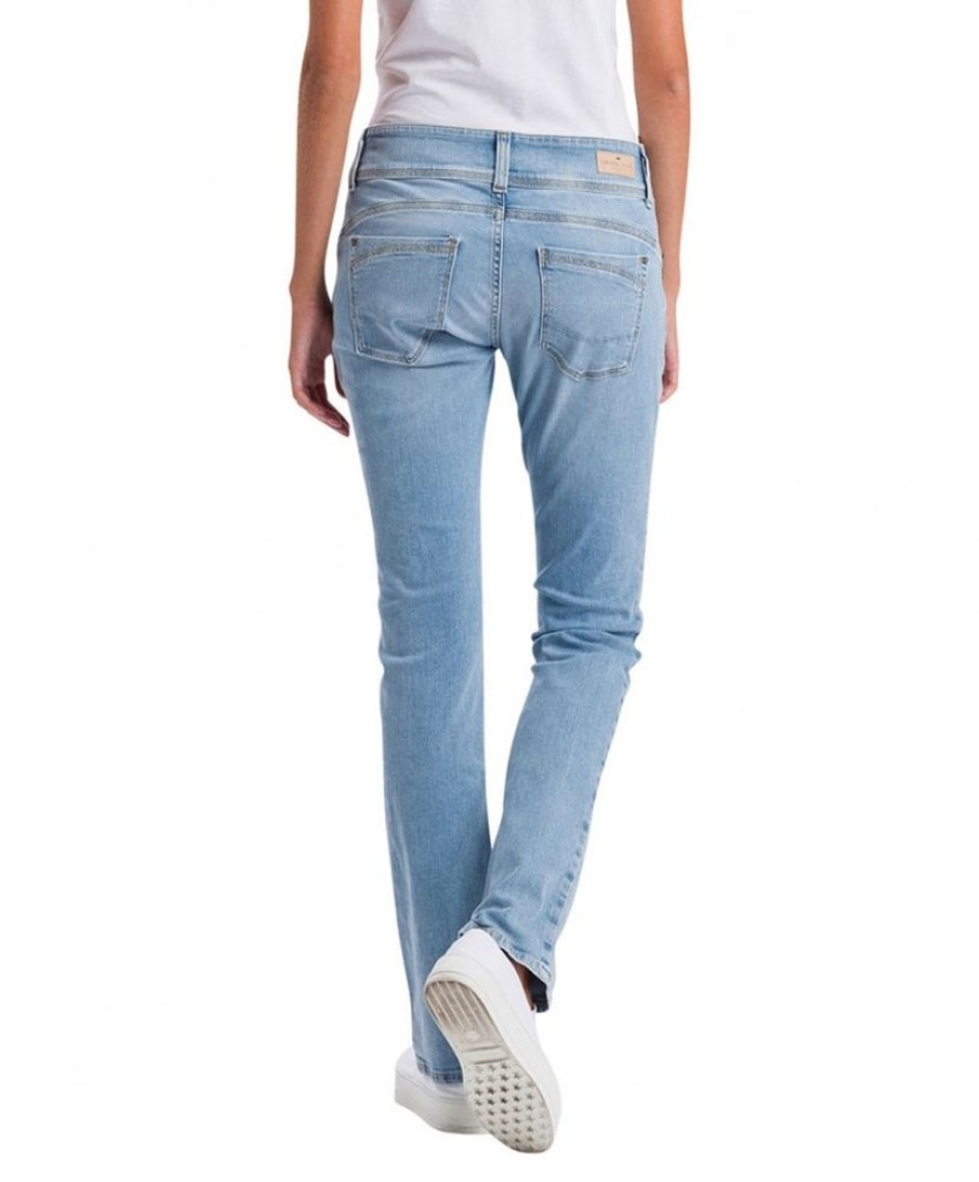 Damen Cross Regular | Cross Damen-Jeans Loie Mit Doppelknopf In Hellblau