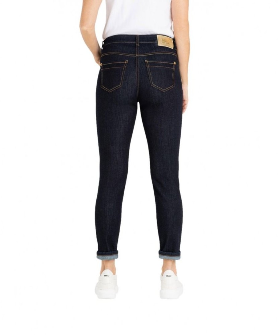 Damen MAC Slim Fit | Mac Jeans Straight Fit Rich Slim In Dunklem Rinsed