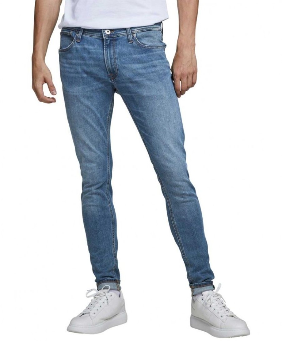 Herren Jack & Jones Skinny Fit | Jack & Jones Jeans Skinny Fit Tom In Blue Denim