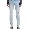 Herren Levis Skinny Fit | Levis 510 Skinny Fit Jeans In Hellblau Mit Destroyed Effekten