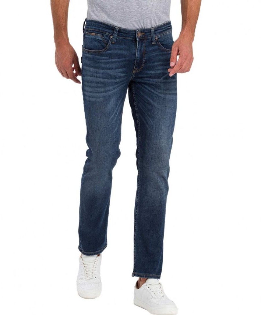 Herren Cross Regular Fit | Cross Jeans Herren Dylan Im Dunklem Indigoblau