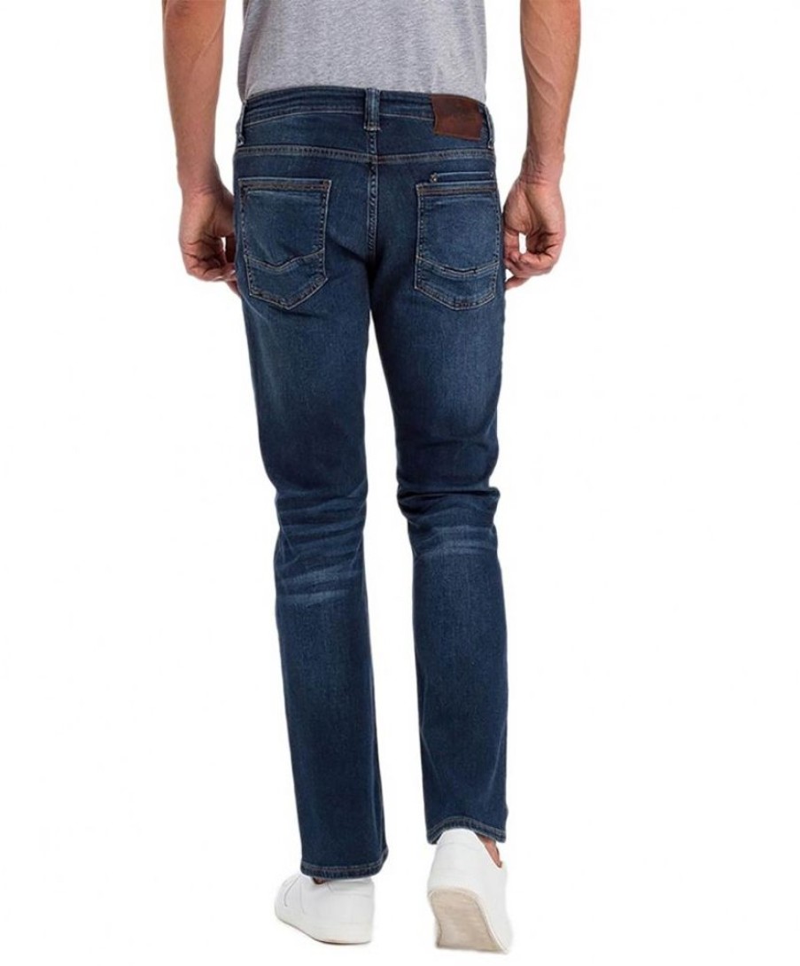 Herren Cross Regular Fit | Cross Jeans Herren Dylan Im Dunklem Indigoblau