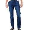 Herren Wrangler Regular Fit | Wrangler Greensboro Jeans In Indigoblauer Waschung