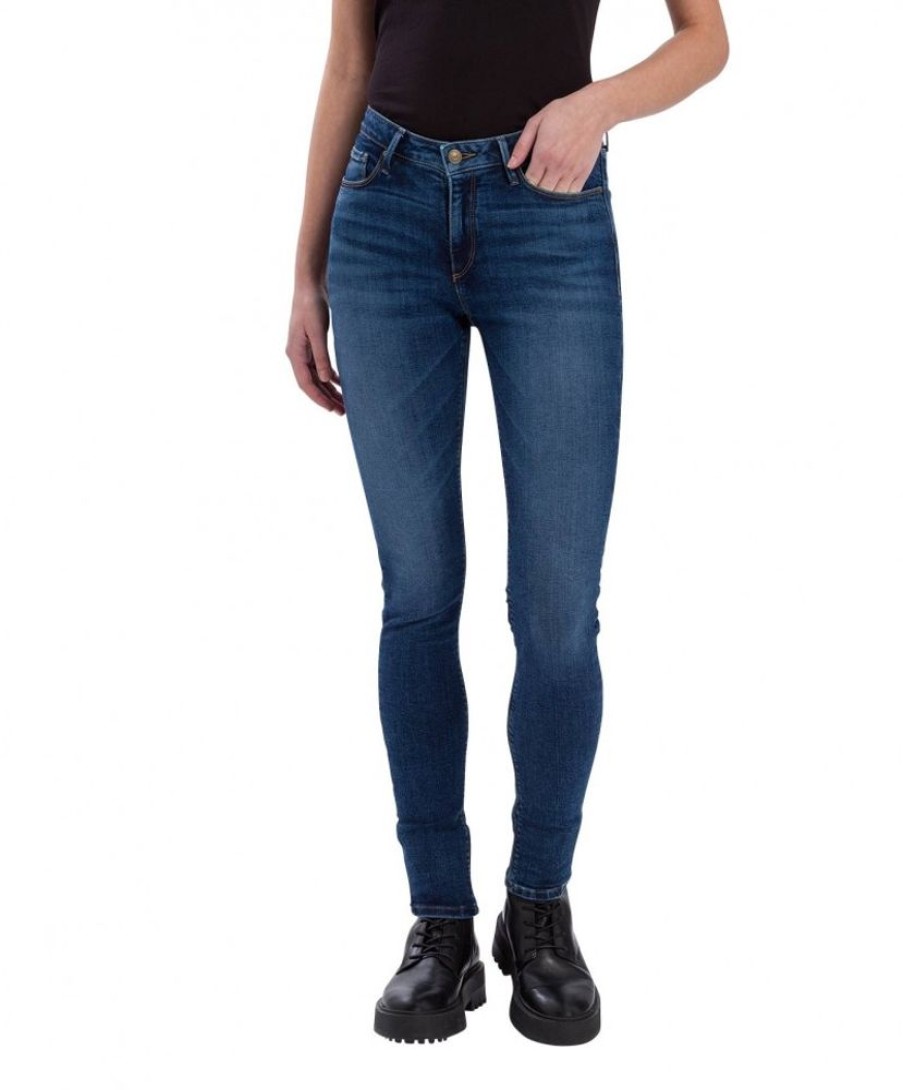 Damen Cross Skinny | Cross Damen-Jeans Skinny Fit Alan In Dunklem Ocean Blue