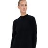 Damen Vero Moda Pullover | Vero Moda Strickpullover Lefile Mit Hohem Kragen In Schwarz