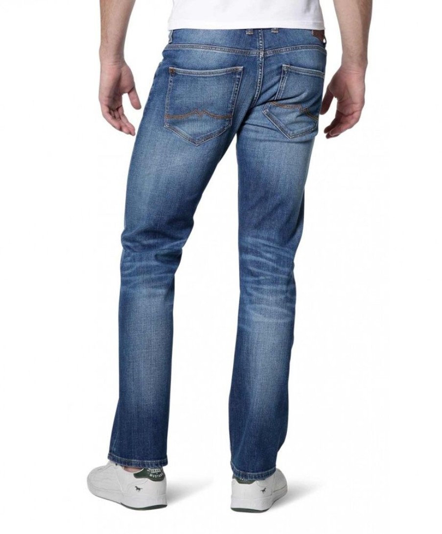 Herren Mustang Straight Leg | Mustang Oregon Straight Jeans In Light Scratched Used