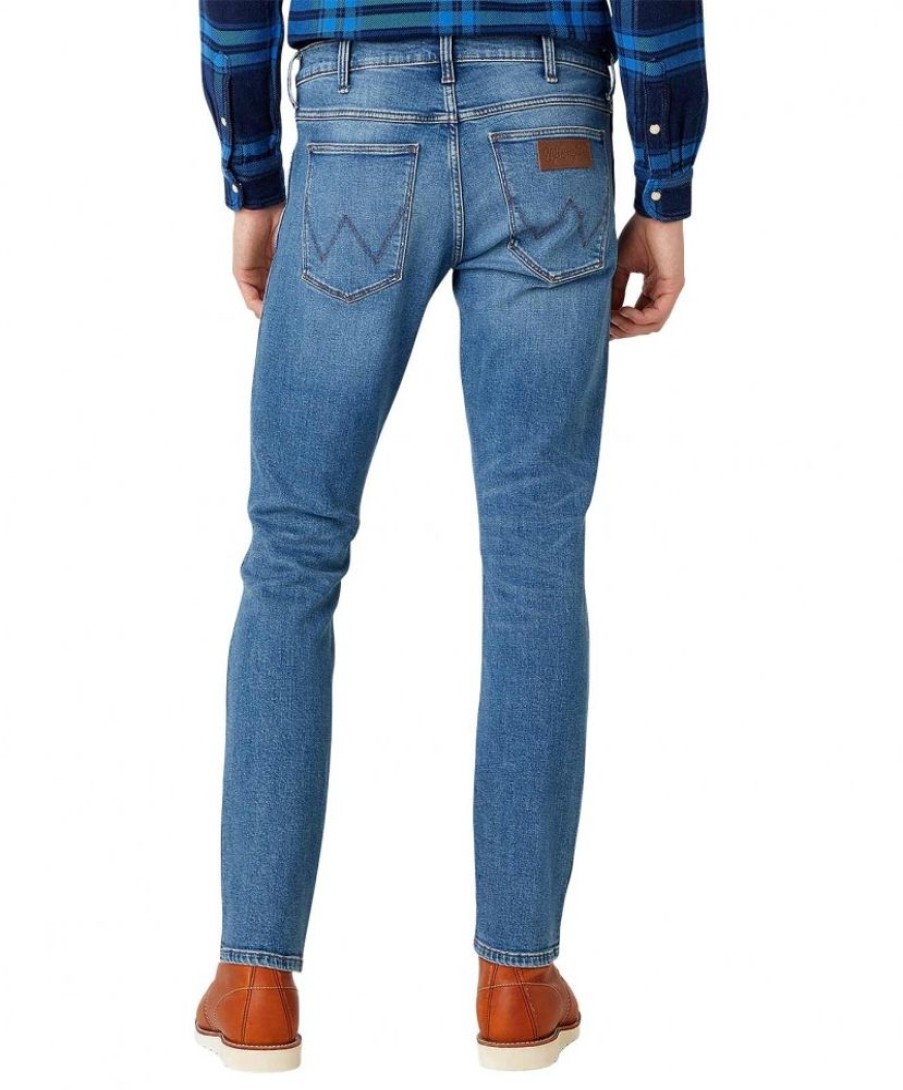 Herren Wrangler Tapered | Wrangler Jeans Tapered Fit Larston In Blue Fever