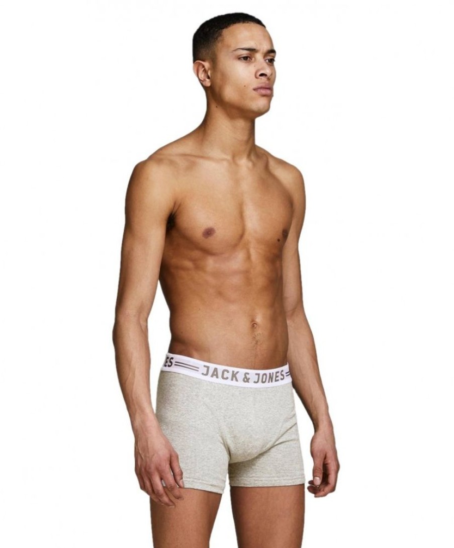 Herren Jack & Jones Unterwasche | Jack & Jones Boxershorts Mehrfarbig Mit Elastischem Bund Im 3Er-Pack | Jeans-Meile.De