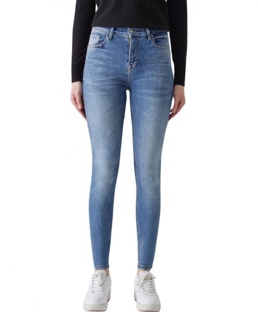 Damen LTB Skinny | Ltb Amy X Jeans Mit Hohem Bund In Heller Undamaged Wash