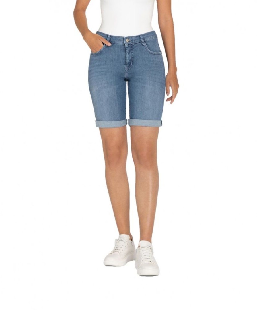 Damen MAC Shorts | Mac Shorty Jeans Shorts In Summer Blue Wash