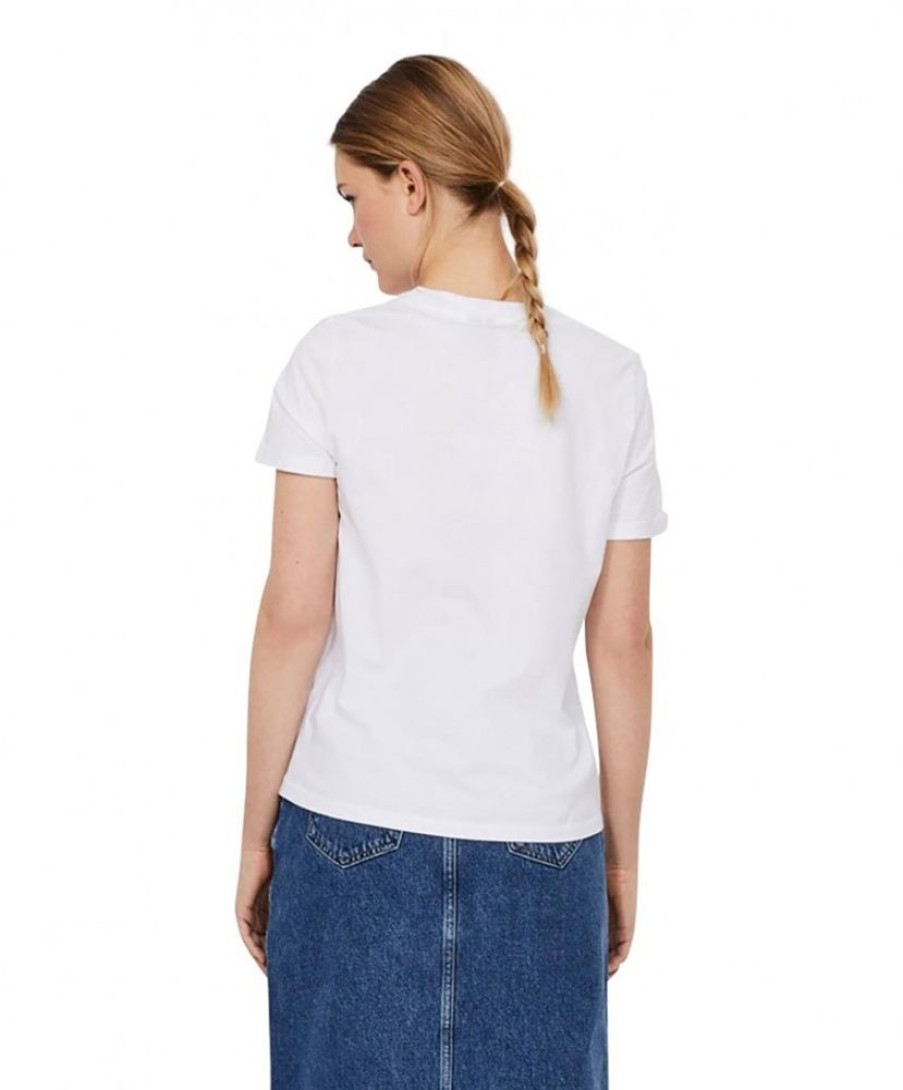 Damen Vero Moda Shirts | Vero Moda Basic T-Shirt Paula In Weisen Bright White