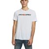 Herren Jack & Jones Shirts | Jack & Jones Logoshirt Corp Mit Kurzarm In Weis