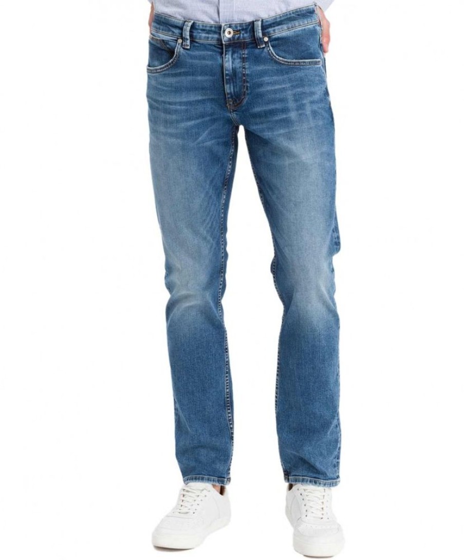 Herren Cross Tapered | Cross Jeans Regular Fit Dylan In Hellem Blue Used