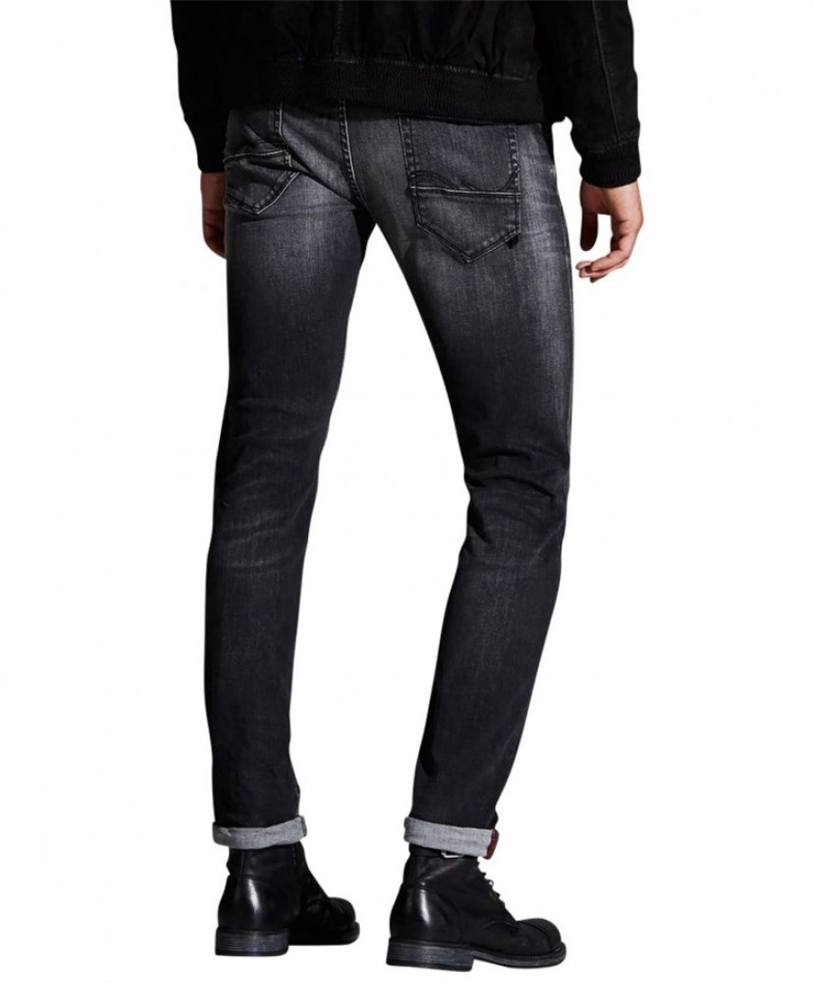 Herren Jack & Jones Slim Fit | Jack & Jones Jeans Slim Fit Glenn In Black Vintage-Look