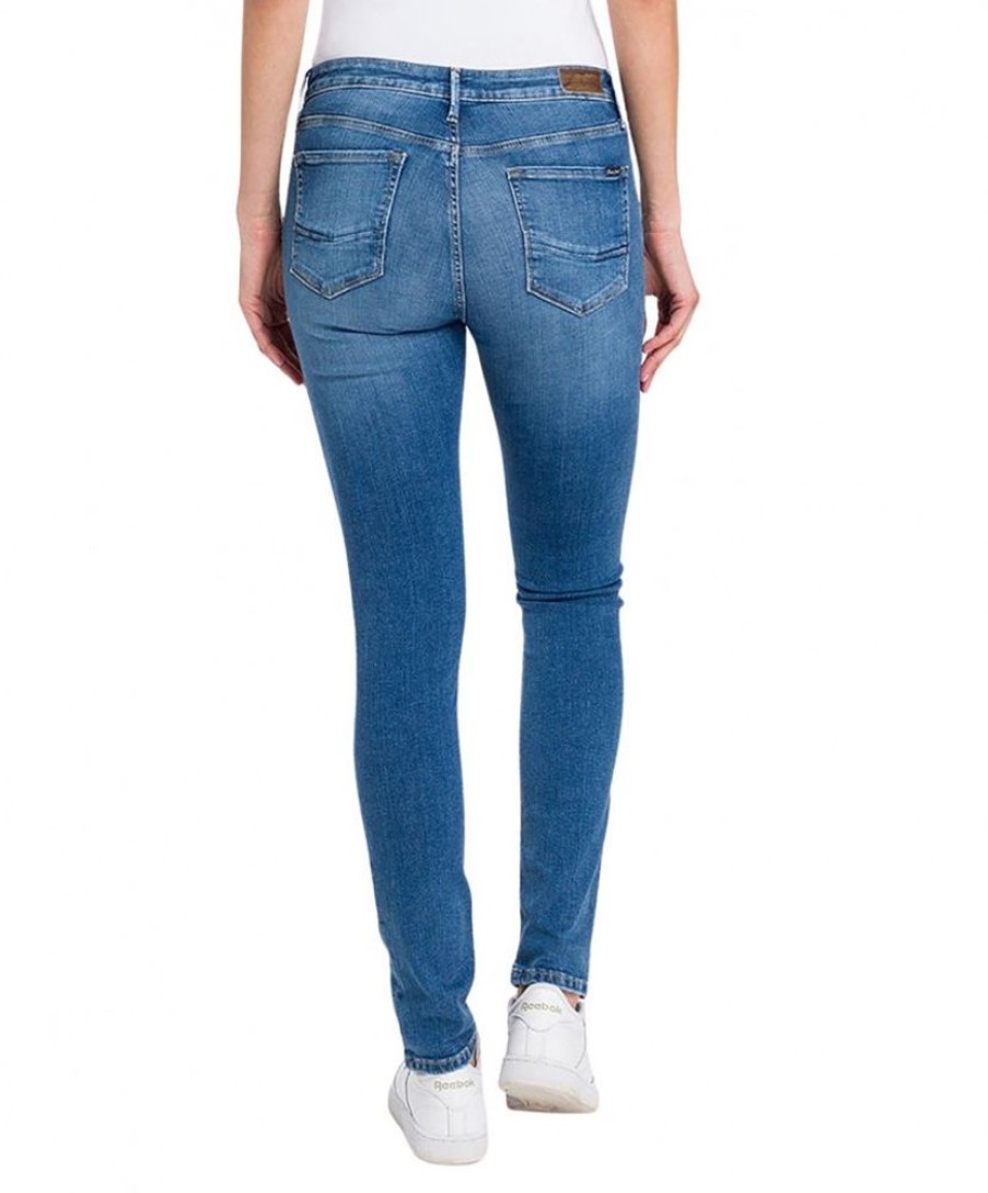 Damen Cross Skinny | Cross Jeans Alan Jeans Skinny In Mittelblauer Waschung