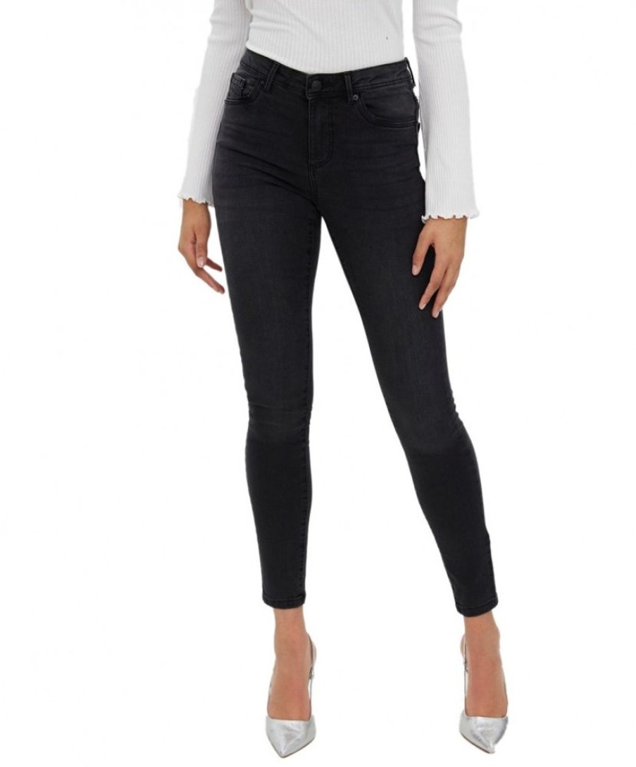 Damen Vero Moda Skinny | Vero Moda Jeans Skinny Fit Tanya In Schwarzem Used