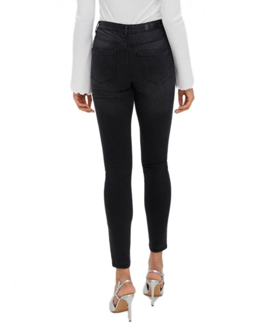 Damen Vero Moda Skinny | Vero Moda Jeans Skinny Fit Tanya In Schwarzem Used