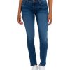 Damen Cross Slim Fit | Cross Jeans Slim Fit Anya Aus Blauem Organic Cotton